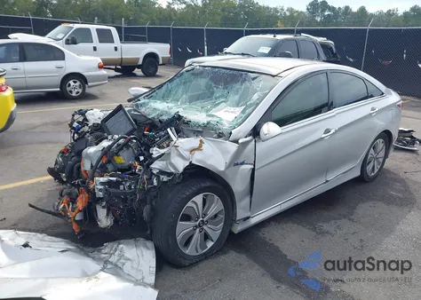 2015 Hyundai Sonata Hybrid Limited z USA, uszkodzony, nr VIN KMHEC4A44FA132845